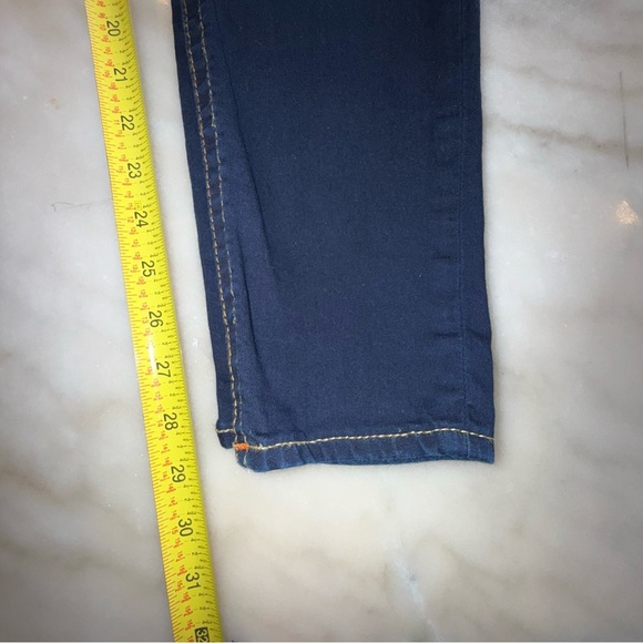 True Religion Curvy Skinny Jeans Womens Size 31 Blue Dark Wash Stretch Denim - Picture 9 of 12